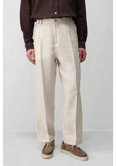Antioch Lyocell Relaxed Fit Pileli Erkek Pantolon Taş
