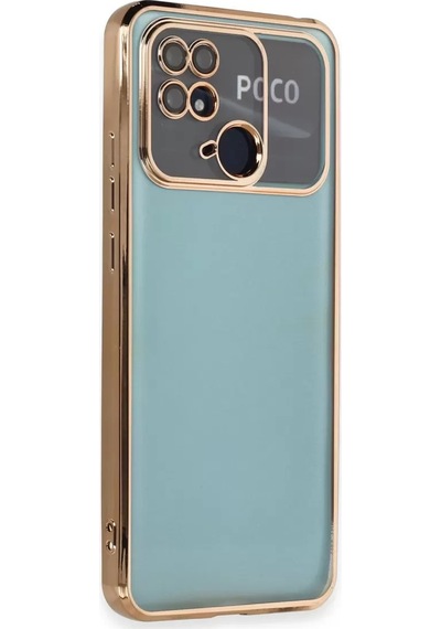 Newface Xiaomi Redmi 10c Kılıf Razer Lensli Silikon - Gold