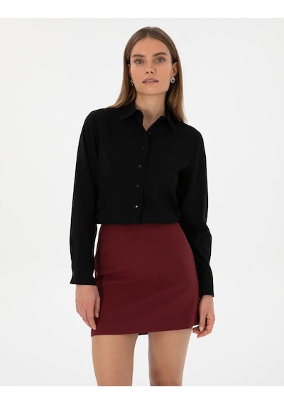 Pierre Cardin Kadın Siyah Gömlek Desenli 50318195-vr046 Siyah