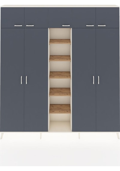 Arges Dolap 12 Raflı 9 Kapaklı 2 Askılı 220x30x243 Aytaşı-antrasit/çam Antrasıt/atlas Çam Arges Dolap 12 Raflı 9 Kapaklı 2 Askılı 220x30x243 Aytaşı-antrasit/çam Antrasıt/atlas Çam