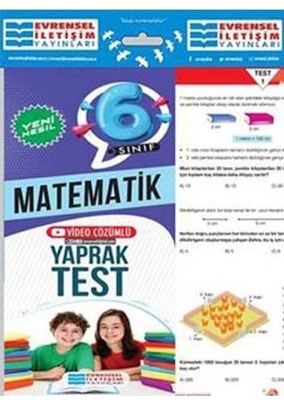 6. Sınıf Matematik Yeni Nesil Yaprak Test -  Evrensel İletişim Yayınları