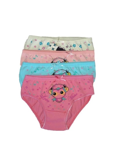 Seher 12 Adet Sedef Yıldız Kız Çocuk Ince Lastik Likralı Bikini Külot