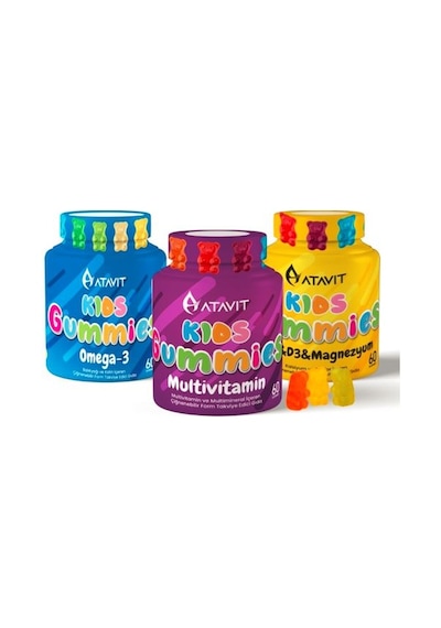 Atavit Omega 3 60 Tablet , Multivitamin 60 Tablet + D3 K2 Magnezyum 60 Tablet