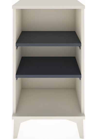 Arges Komodin Tek Raflı Tek Çekmeceli 44x30x80 Aytaşı-antrasit Aytaşı