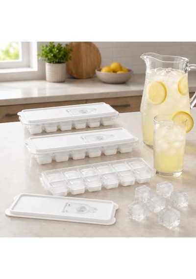 Buz Kalıbı Sert Plastik Gövdeli Pipetli Su Şişesi 500 Ml Beyaz Diğer