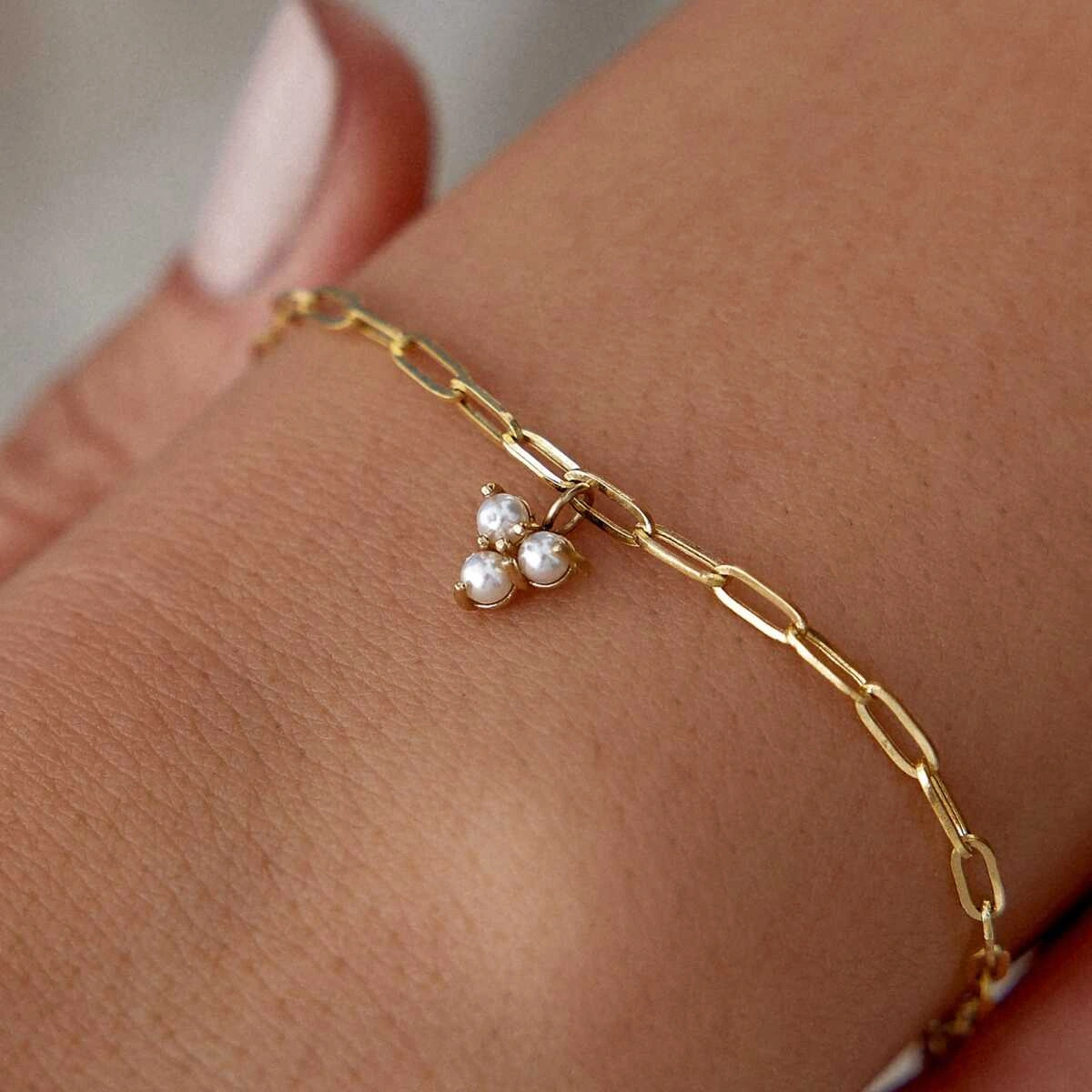 Tria İnci Charm Bileklik Çok Renkli
