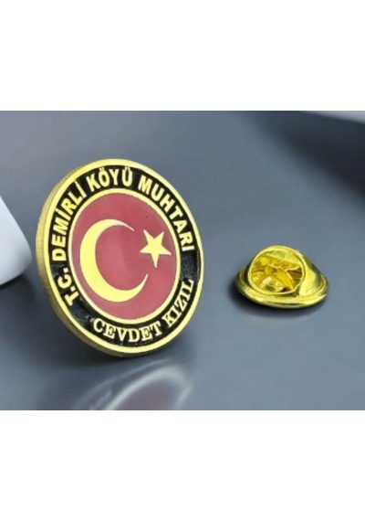 Muhtar Rozet 925 Ayar Gümüş Çok Renkli