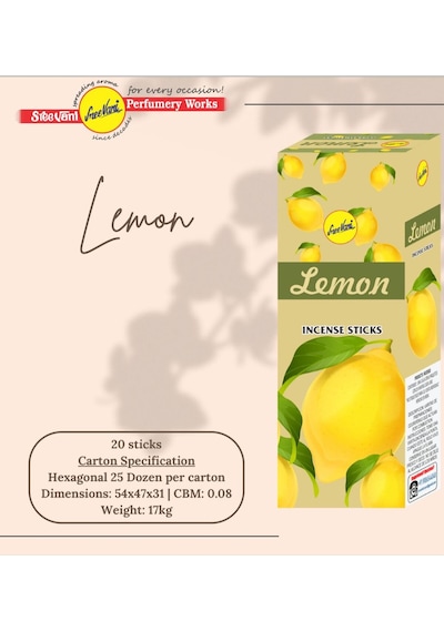 Hexagon Çubuk Tütsü Limon Ve Ahsap Tütsülük