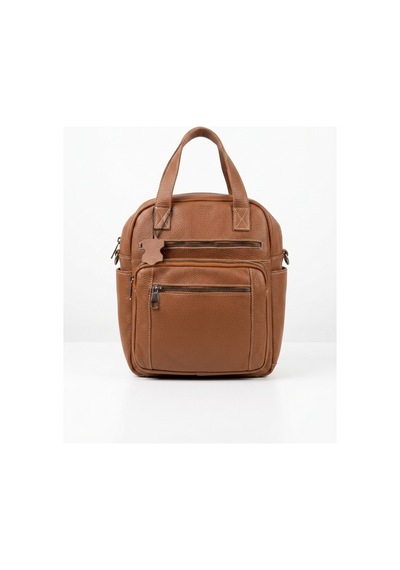 Levano Leather Premium Hakiki Dana Derisi Erkek El Ve Omuz Çantası 30x28 Cm Taba Taba