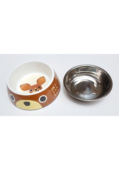 Bobo BO-3057 22 CM Melamin Çelik Köpek Mama Kabı