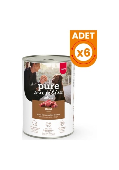 Mera Pure Sensitive Adult Biftekli Yetişkin Köpek Konservesi 6 Adet 400 Gr