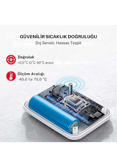 Thermopro Tp210 150m Sensörlü Derin Dondurucu Buzdolabı Max/min Sıcaklık Ölçer Termometre