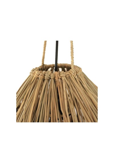 Bohem Etnik Hasır Doğal Bambu & Rattan Deniz Sazı Handmade Dekoratif Sarkıt Avize Aydınlatma 35x65-9031307543953 Hasır