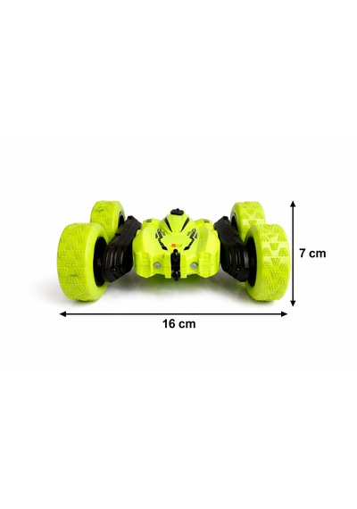 360 Dönebilen Akrobatik Çift Taraflı Kumandalı Araba Yeşil