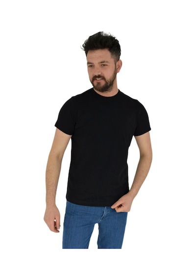 Erkek Sıfır Yaka Tişört Penye Bgl-st02799 001