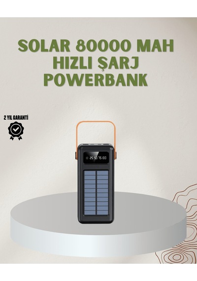 Powerbank Solar Fenerli Çoklu Kablolu Taşınabilir Şarj Aleti Çok Renkli 80071693