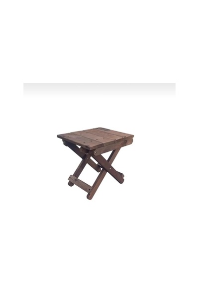 Katlanabilir Ahşap Kamp Taburesi Piknik, Kamp, Balıkçı Ve Balkon Taburesi Siyah - 834368798 Siyah