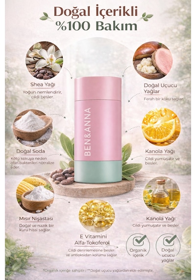 Ben & Anna Love Me Refill Set Kutu Deostick + Yedek Deostick Refill