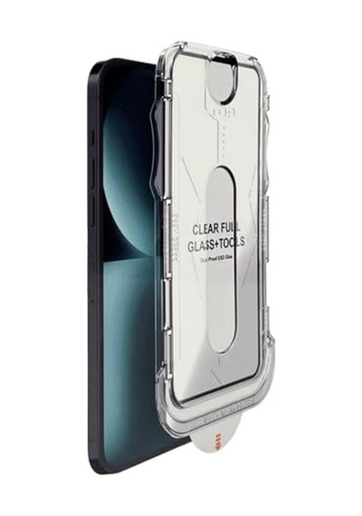 Apple Uyumlu iPhone Proof Dust Tools Tam Ekran Cam Koruyucu, Toz Geçirmez Kolay Uygulama Aparatı İle 1, Şeffaf, Apple Uyumlu iPhone 17 Pro Max