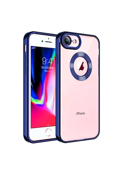 Apple Uyumlu iPhone 8 - Kılıf Kamera Korumalı Logo Gösteren Omega Kapak