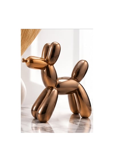 Köpek Balon Biblo Balkon Dog Biblo 17 Cm Bronz