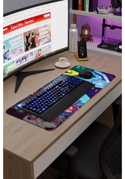 Helluva Boss Kaymaz Dikişli Kauçuk Oyuncu Mousepad V5 - 70x30 Xl Gaming Mouse Pad Fare Altlığı