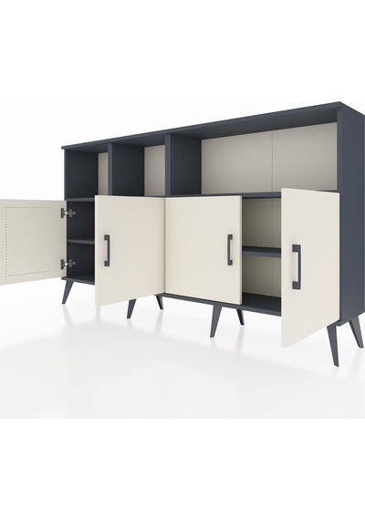 Arges Konsol 6 Raflı 4 Kapaklı 176x30x99 Antrasit-aytaşı/antrasit Aytası/antrasıt - Antrasıt Arges Konsol 6 Raflı 4 Kapaklı 176x30x99 Antrasit-aytaşı/antrasit Aytası/antrasıt - Antrasıt