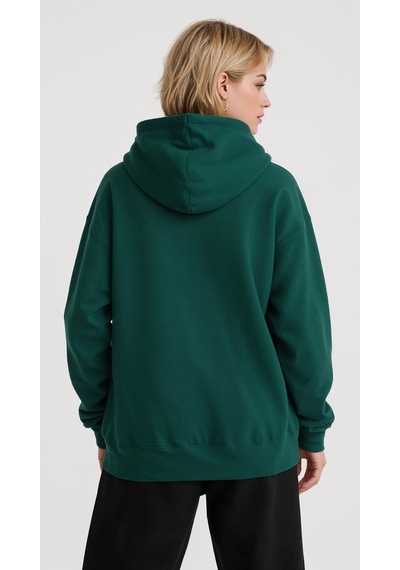 Uyguntarz Unisex Sweet Girl Cherry Baskılı Tasarım Oversize Sweatshirt Yeşil