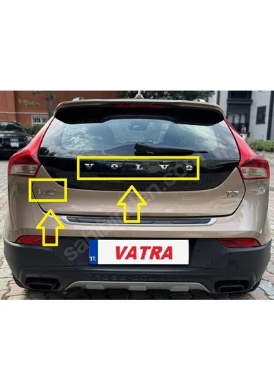 V40 Cross Country 1.5 T3 Premium 2016 Uyumlu Volvo Ve V40 Bagaj Yazısı Seti