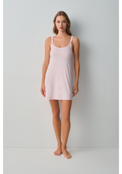 Suwen Fleur Kısa Gecelik Wsh10710029077 Pembe