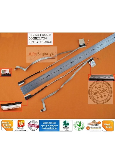 Alfabilgisayar Sony Uyumlu Vaio Sve1511Z1E, Sve1512X9E, Sve1513W1R Lcd Data Flex Lvds K
