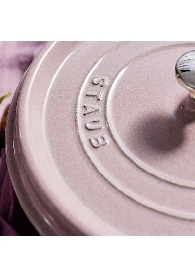 Staub La Cocotte Döküm Tencere Kiraz Çiçeği 28 Cm 6.75 L Yuvarlak Açık Pembe