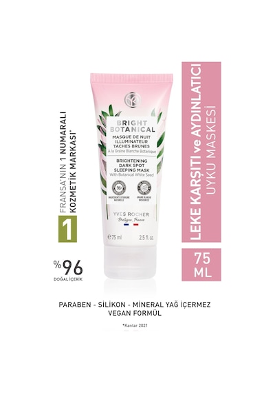 Yves Rocher Bright Botanical Leke Karşıtı ve Aydınlatıcı Uyku Maskesi 75 ML