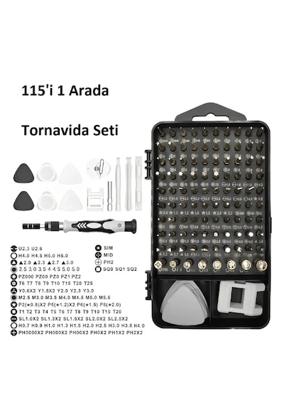 Tornavida Tamir Seti Profesyonel 115 Parça