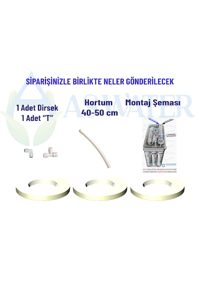 Ihlas Aura Cebilon Unique Dijital Su Arıtma Cihazı Uyumlu 5'li Filtre Seti Vontron Membranlı 75 Gpd Vontron Membran