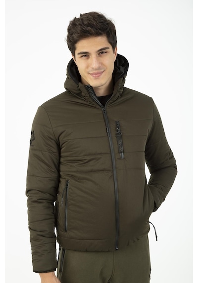 Maraton Sportswear Regular Erkek Kapşonlu Uzun Kol Basic Haki Mont 21264-haki Haki