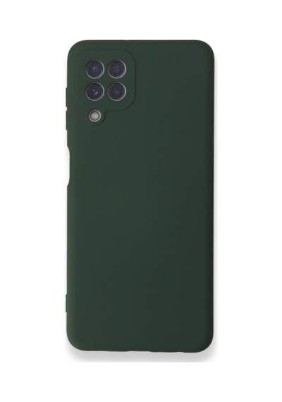 Samsung Galaxy M32 Uyumlu Kılıf Lansman Kapak Içi Kadife Doku Kamera Korumalı Silikon Yeşil