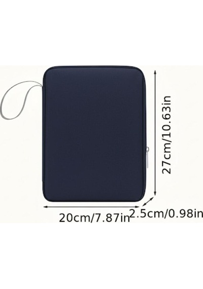 Bölmeli Tablet Ve Notebook İçin Dayanıklı Koruma Kılıfı Taşınabilir Çanta Lacivert