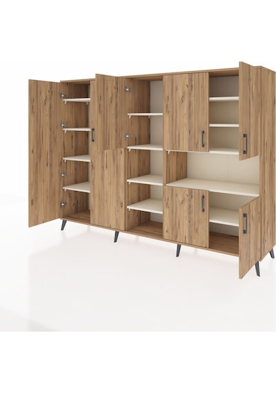 Hyperion Dolap 13 Raflı 7 Kapaklı 220x44x163 Çam-çam/aytaşı Atlas Çam/aytası - Atlas Çam Hyperion Dolap 13 Raflı 7 Kapaklı 220x44x163 Çam-çam/aytaşı Atlas Çam/aytası - Atlas Çam
