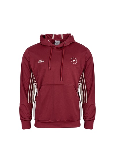 Maraton Boxy Erkek Kapüşonlu Bordo Sweatshirt Bordo