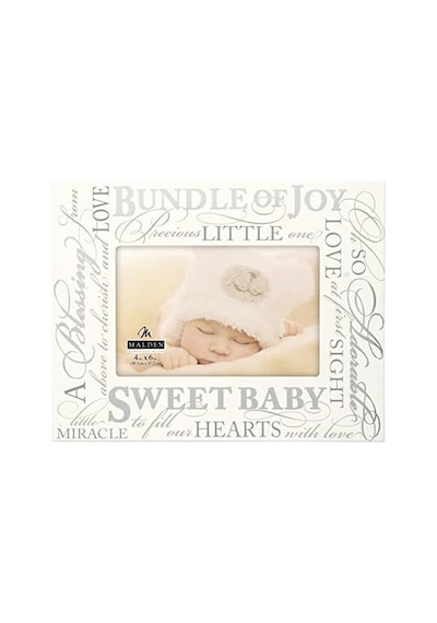 International Schild Gümüş Designs 4 X 6 Baby, Beyaz, 10,2 X 15,2 Cm