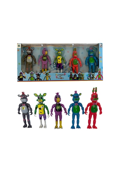 Five Night At Freddys Renkli Freddy Karakter Seti 5li 15cm