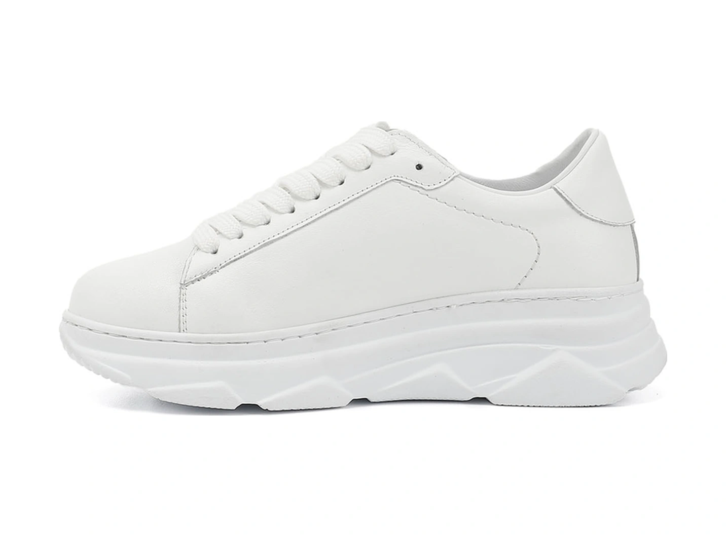 Gönderi(R) Gönderi R Kadın Beyaz Bağcıklı Dolgu Taban Hakiki Deri Sneaker Dyza13424166 Beyaz