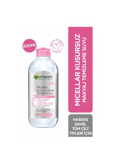Garnier Micellar Hassas Ciltler için Kusursuz Makyaj Temizleme Suyu 200 ML