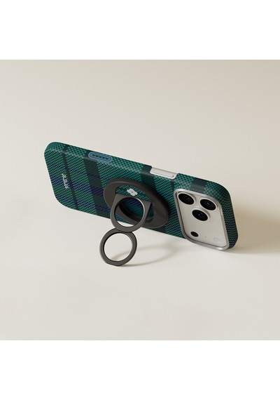 Pitaka Aramid Fiber Flora İn Grid Serisi Magez Grip 3 Magnetik Ring Stand Telefon Tutucu Mavi