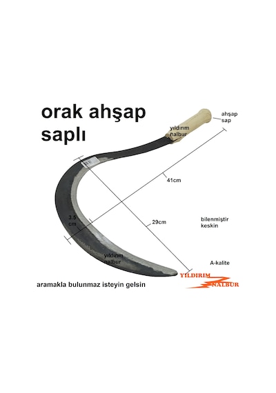 ORAK AHŞAP SAP ÇELİK OT KESME ÇİM BİÇME DİKEN KESME ORAĞI