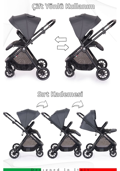 Prego Venüs Premium Travel Sistem UV Tenteli Travel Sistem Bebek Arabası