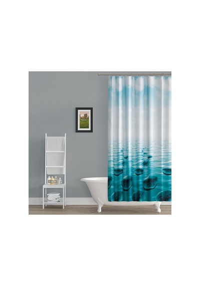 Ayrex Tropik Home Duş Perdesi Küf Tutmaz Polyester Kumaş Banyo Perdesi Tek Kanat Banyo Dekorasyon Perdesi 180x200 Cm Genel