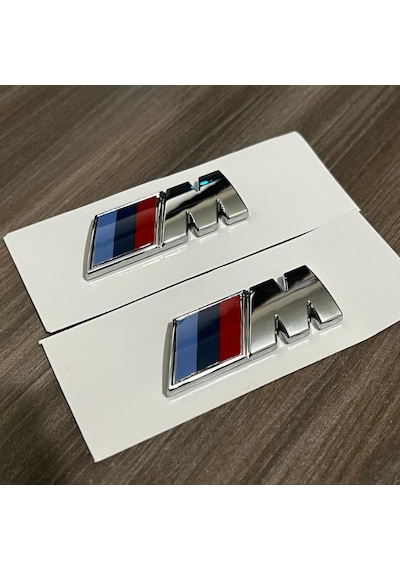 Çamurluk Bmw M Amblem Logo, Krom Metal, 1. Sınıf