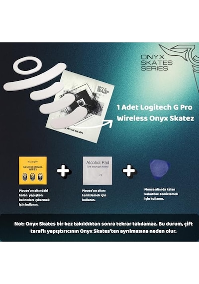 Klasse Onyx Mouse Skate Logitech G Pro Wireless İle  Skatez